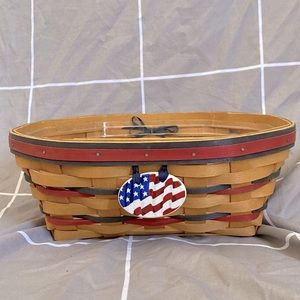 Handwoven Longaberger Patriotic Basket